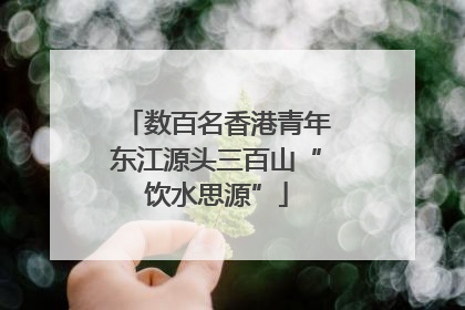 数百名香港青年东江源头三百山“饮水思源”