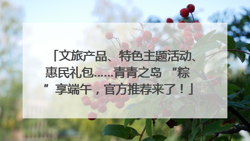 文旅产品、特色主题活动、惠民礼包……青青之岛 “粽”享端午，官方推荐来了！