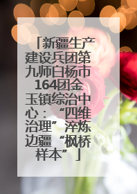 新疆生产建设兵团第九师白杨市164团金玉镇综治中心：“四维治理”淬炼边疆“枫桥样本”