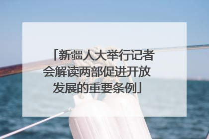 新疆人大举行记者会解读两部促进开放发展的重要条例