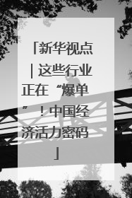 新华视点｜这些行业正在“爆单”！中国经济活力密码