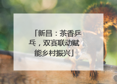 新昌：茶香乒乓，双赛联动赋能乡村振兴