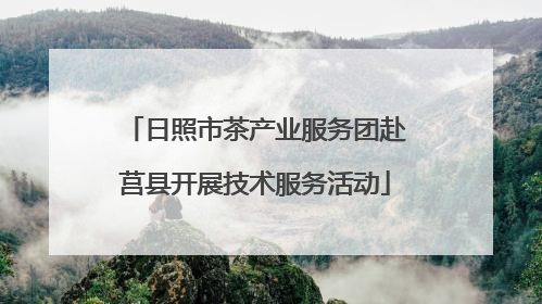 日照市茶产业服务团赴莒县开展技术服务活动