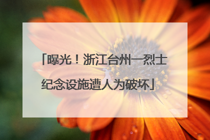 曝光！浙江台州一烈士纪念设施遭人为破坏