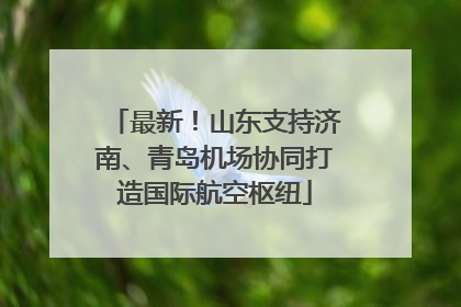 最新！山东支持济南、青岛机场协同打造国际航空枢纽