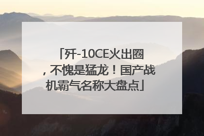 歼-10CE火出圈，不愧是猛龙！国产战机霸气名称大盘点