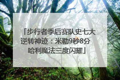 步行者季后赛队史七大逆转神迹：米勒9秒8分 哈利魔法三度闪耀