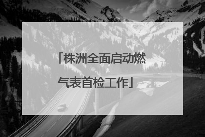 株洲全面启动燃气表首检工作
