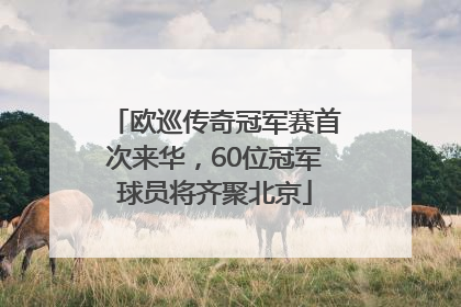 欧巡传奇冠军赛首次来华，60位冠军球员将齐聚北京
