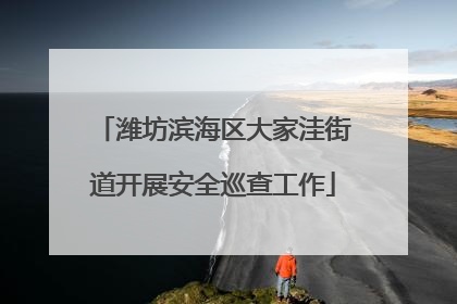 潍坊滨海区大家洼街道开展安全巡查工作