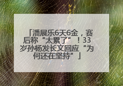潘展乐6天6金，赛后称“太累了”！33岁孙杨发长文回应“为何还在坚持”