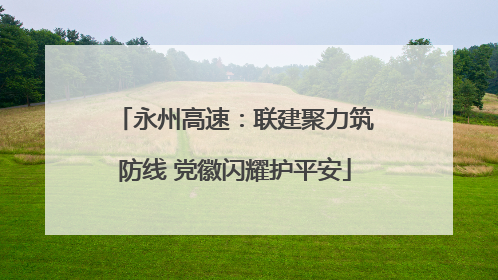 永州高速：联建聚力筑防线 党徽闪耀护平安