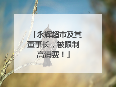 永辉超市及其董事长，被限制高消费！