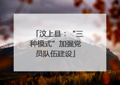 汶上县：“三种模式”加强党员队伍建设