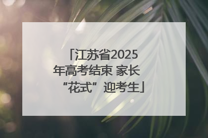 江苏省2025年高考结束 家长“花式”迎考生