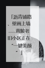 沥青铺路、壁画上墙……黄陂老旧小区正在“一键美颜”