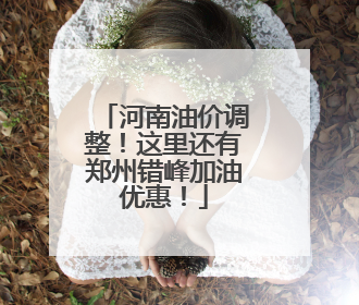 河南油价调整！这里还有郑州错峰加油优惠！