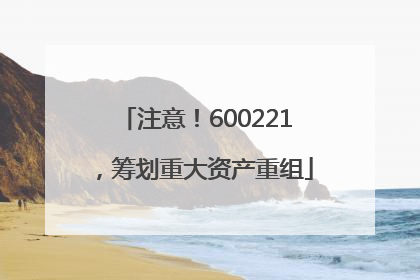 注意！600221，筹划重大资产重组