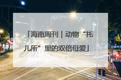 海南周刊｜动物“托儿所”里的双倍母爱