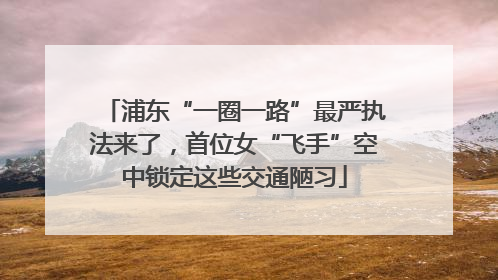 浦东“一圈一路”最严执法来了，首位女“飞手”空中锁定这些交通陋习