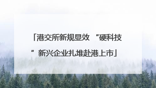 港交所新规显效 “硬科技”新兴企业扎堆赴港上市