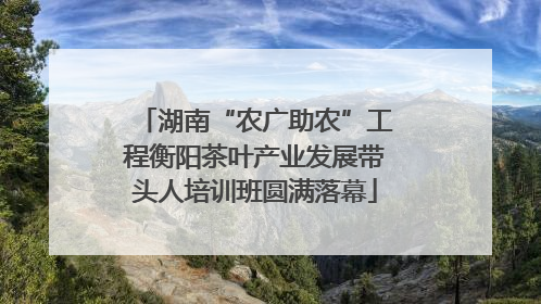 湖南“农广助农”工程衡阳茶叶产业发展带头人培训班圆满落幕