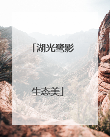 湖光鹭影生态美