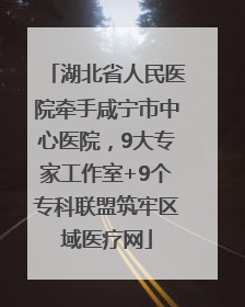 湖北省人民医院牵手咸宁市中心医院，9大专家工作室+9个专科联盟筑牢区域医疗网
