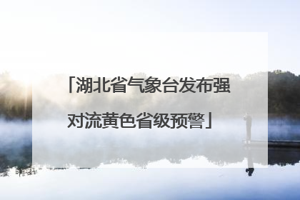 湖北省气象台发布强对流黄色省级预警