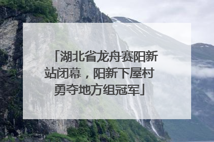 湖北省龙舟赛阳新站闭幕，阳新下屋村勇夺地方组冠军