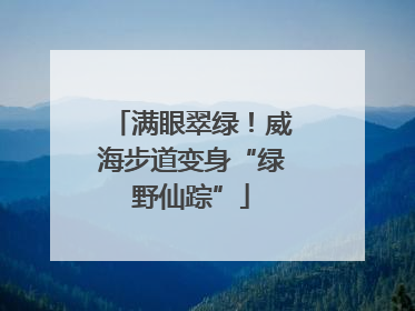 满眼翠绿！威海步道变身“绿野仙踪”
