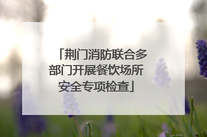 荆门消防联合多部门开展餐饮场所安全专项检查