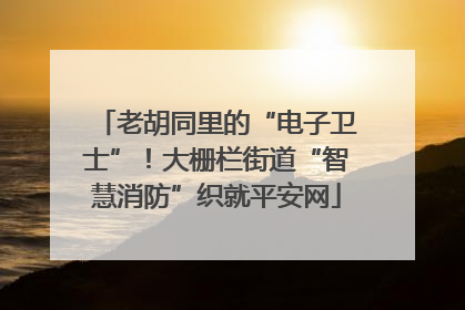 老胡同里的“电子卫士”！大栅栏街道“智慧消防”织就平安网