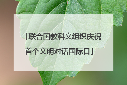联合国教科文组织庆祝首个文明对话国际日