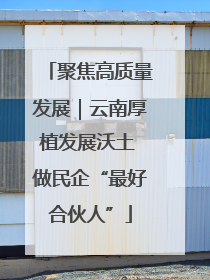 聚焦高质量发展｜云南厚植发展沃土 做民企“最好合伙人”