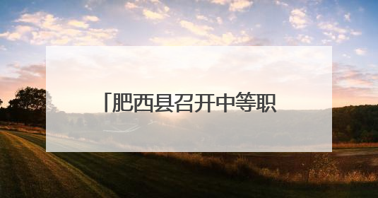 肥西县召开中等职业教育工作大会