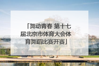 舞动青春 第十七届北京市体育大会体育舞蹈比赛开赛