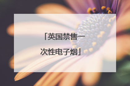 英国禁售一次性电子烟