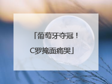 葡萄牙夺冠！C罗掩面痛哭