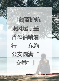 藏蓝护航乘风起，墨香盈袖踏浪行——东海公安圆满“交卷”