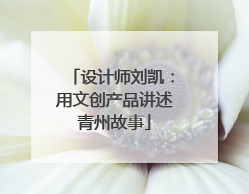 设计师刘凯：用文创产品讲述青州故事