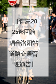 许嵩2025巡回演唱会洛阳站道路交通管理通告