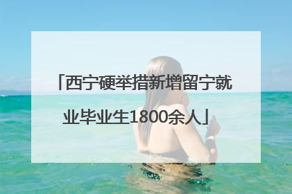 西宁硬举措新增留宁就业毕业生1800余人