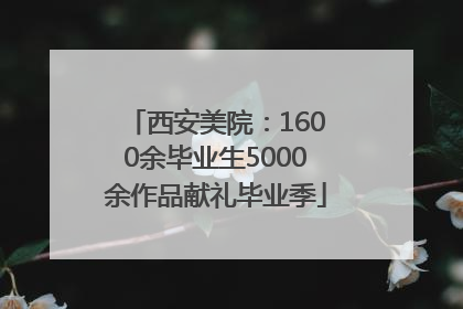 西安美院：1600余毕业生5000余作品献礼毕业季