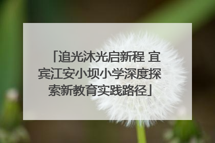 追光沐光启新程 宜宾江安小坝小学深度探索新教育实践路径