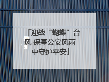 迎战“蝴蝶”台风 保亭公安风雨中守护平安