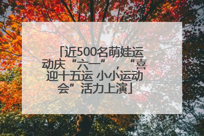 近500名萌娃运动庆“六一”，“喜迎十五运 小小运动会”活力上演