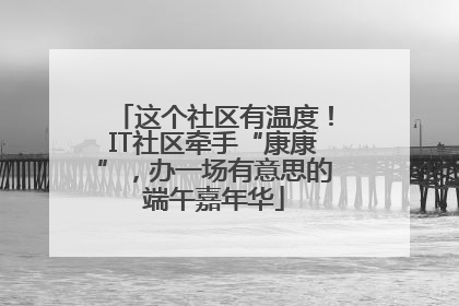 这个社区有温度！IT社区牵手“康康”，办一场有意思的端午嘉年华