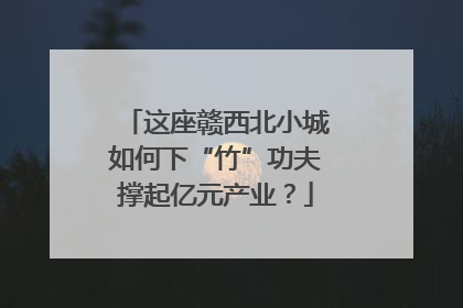这座赣西北小城如何下“竹”功夫撑起亿元产业？