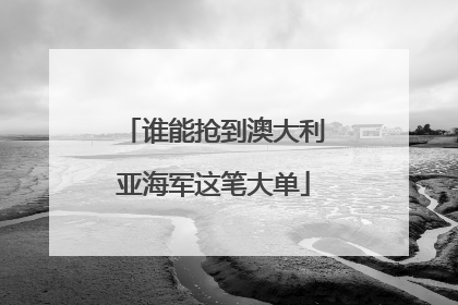 谁能抢到澳大利亚海军这笔大单